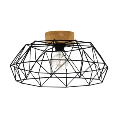 Afbeelding van EGLO Padstow Plafondlamp E27 Ø 45,5 cm Zwart/Bruin