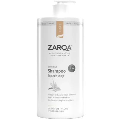 Afbeelding van Zarqa Shampoo Sensitive Iedere Dag 6 x 500 ml Voordeelverpakking