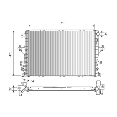 Afbeelding van Radiator, motorkoeling VALEO 701390