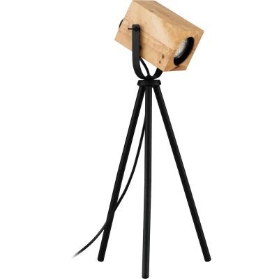 Afbeelding van EGLO Ayles Tafellamp GU10 47,5 cm Zwart/Bruin Hout
