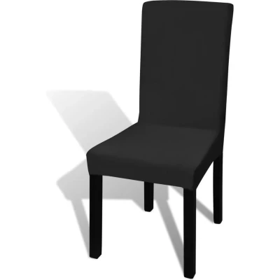 Afbeelding van Hoes voor stoelen 6 stuks stretch (zwart)
