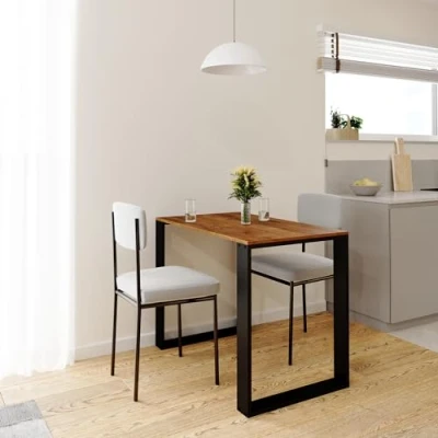 Afbeelding van AKKE Eettafel, keukentafel, antiek eiken, 100 x 60 cm