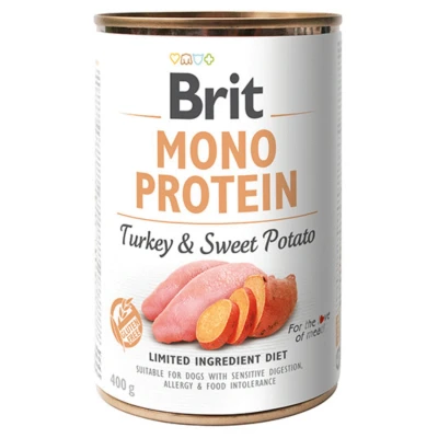 Afbeelding van Brit Blik Care Mono Protein 400 g Hondenvoer Kalkoen&amp;Zoete Aardappel