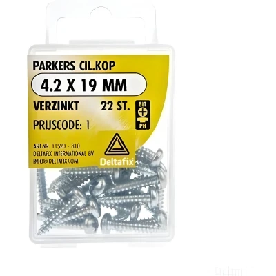 Afbeelding van Deltafix Parkers Cilinderkop Verzinkt 4.2 x 19mm 22 Stuks