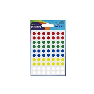 Afbeelding van Avery etiketten, diameter 8 mm, verschillende artikelnummer: 32 291 [416 etiketten]