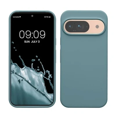 Afbeelding van kwmobile hoesje geschikt voor Google Pixel 9 / Pro case Siliconen telefoonhoesje Telefoon beschermhoes Smartphone cover in antieksteen