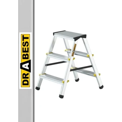 Afbeelding van Drabest Pro Dubbele trap 2 x 3 treden 150 kg DD 1
