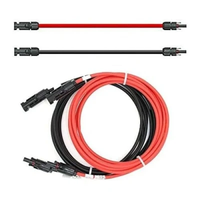 Afbeelding van Verlengkabel aan beide zijden zonnekabel rood/zwart 4 mm² incl. stekker 2 x 6 m