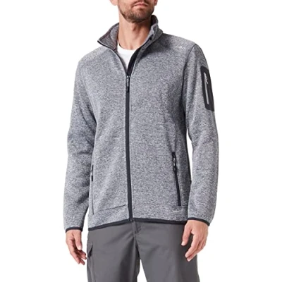 Afbeelding van CMP MAN Jacket Fleecejas, Heren, Maat: 50, Ice titanio nero