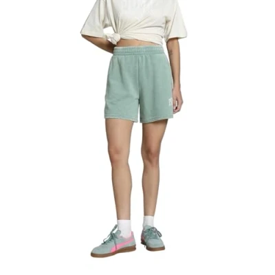 Afbeelding van PUMA CLASS Washed Shorts 5&quot; TR Dames sportbroek Green Moon