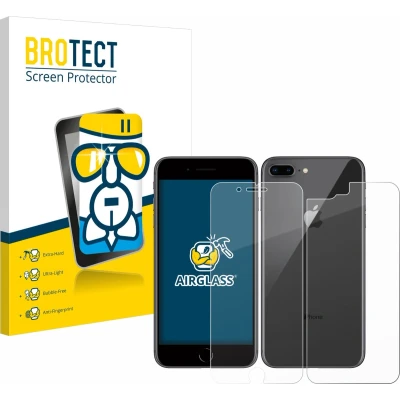 Afbeelding van BROTECT Screenprotector voor Apple iPhone 8 Plus (Voor+Achter) Folie Beschermfolie Beschermglas transparant