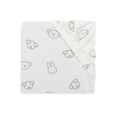 Afbeelding van Jollein Hoeslaken Jersey Miffy and Friends 40/50x80/90 cm Multicolor
