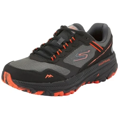 Afbeelding van Skechers Men&#039;s Go Run Trail Altitude 2.0 Marble Rock 3.0 Sneaker, Black/Orange, 8