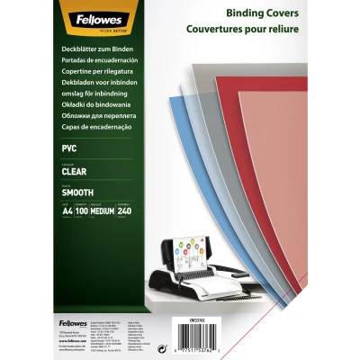 Afbeelding van Fellowes omslagen ft A4, 240 micron, pak van 100 stuks