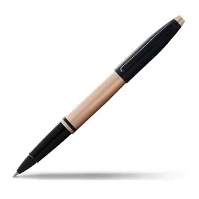 Afbeelding van Cross Calais rollerball met mat zwarte dop en geschenkdoos inbegrepen roségoud