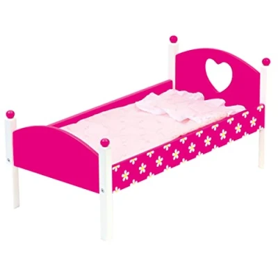 Afbeelding van Bino Poppenbed Meisjes 57 X 29,5 26,5 Cm Hout Roze 2 delig