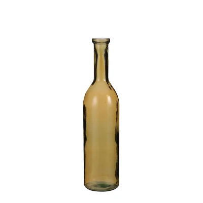 Afbeelding van Rioja Fles Vaas H75 x Ø18 cm Gerecycled Glas Oker