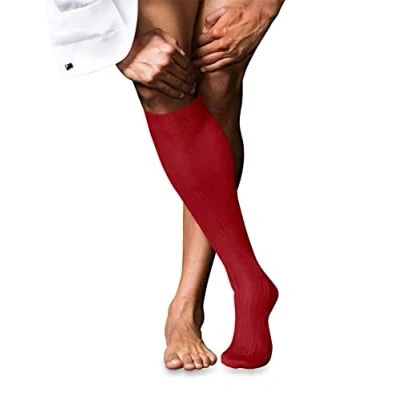 Afbeelding van FALKE No. 10 Pure Fil d Ecosse herensokken rood (cardinal) Maat: 45 46