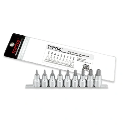 Afbeelding van TORX TAMPER dopsleutelset TOPTUL 1/2 9Stk T20 T25 T27 T30 T40 T45 T50 T55 T60