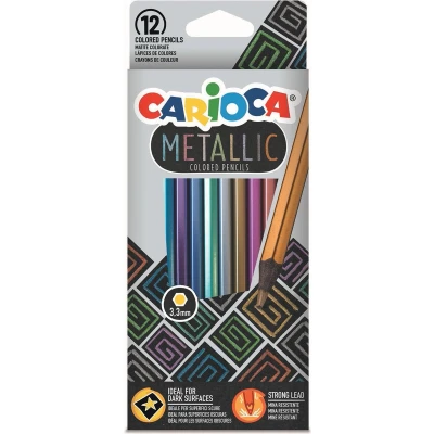 Afbeelding van Carioca kleurpotlood Metallic, 12 stuks in een kartonnen etui