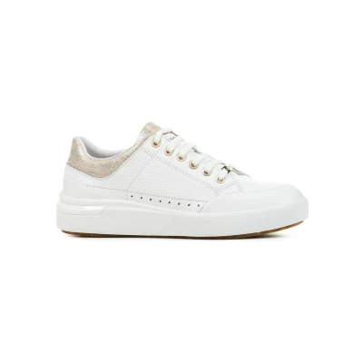 Afbeelding van Geox D Dalyla Sneakers laag, Dames, Maat: 39, White champagne Leer/ synthetisch