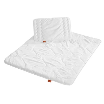Afbeelding van sleepling Baby babybedden set medium mono het hele jaar door dekbed 100 x 135 cm en plat kussen 40 60 cm, wit