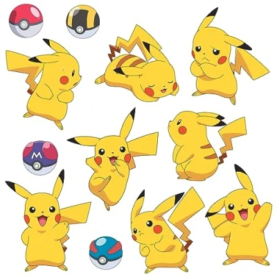 Image de RoomMates stickers muraux Pikachu vinyle 12 pièces