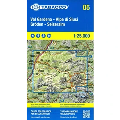 Afbeelding van Val Gardena Alpe di Siusi Gröden Seiseralm (blad 05) 1:25 000