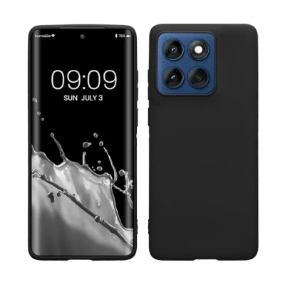 Afbeelding van kwmobile telefoonhoesje geschikt voor Motorola Edge 60 Hoesje smartphone Back cover in mat zwart