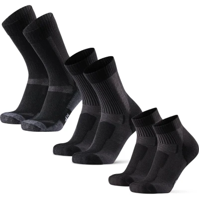 Afbeelding van DANISH ENDURANCE Wandelsokken Set met Merino Wol, voor Dames &amp; Heren, Verschillende Soorten Voering, 3 paar, Zwart