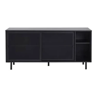 Afbeelding van Hygge Interiors Veep Zwart Dressoir Schuifdeur 160 cm