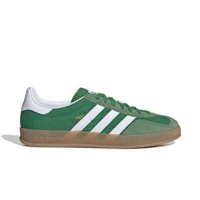 Afbeelding van adidas Originals Gazelle Indoor Unisex Sneakers laag, Maat: 42, Green/footwear white/hazy green Leer en textiel