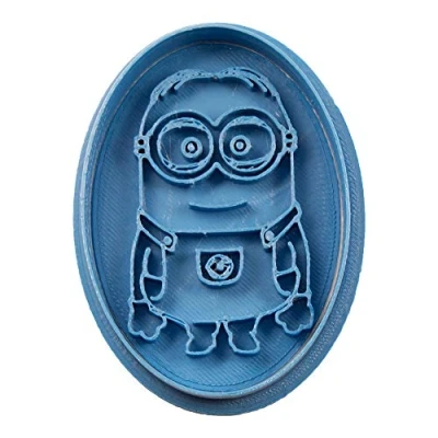 Afbeelding van Cuticuter Enfant Minion ovale koekjesvorm, blauw, 8 x 7 1,5 cm