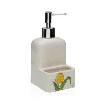 Afbeelding van Zeepdispenser Versa Keramisch ABS Dolomite Tulp 9 x 18,5 8 cm