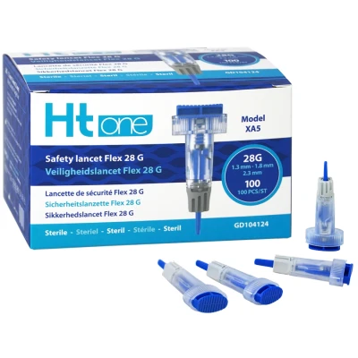 Afbeelding van HT One Veiligheidslancet Flex 28G (1.3/1.8/2.3mm) 100 stuks