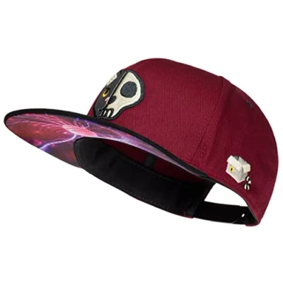 Afbeelding van Cadency Schrödingers Cat Snapback Pet voor heren, baseballpet, recht, hoogwaardig, duurzaam, eenheidsmaat, uniseks, wijnrood, verstelbare maat, rood, Bordeaux rood