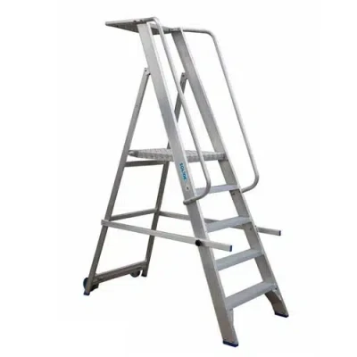 Afbeelding van Solide mobiele magazijntrap 5 treden
