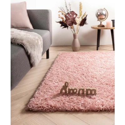 Afbeelding van Hoogpolig Vloerkleed Cozy Shaggy Roze 80x150 Cm