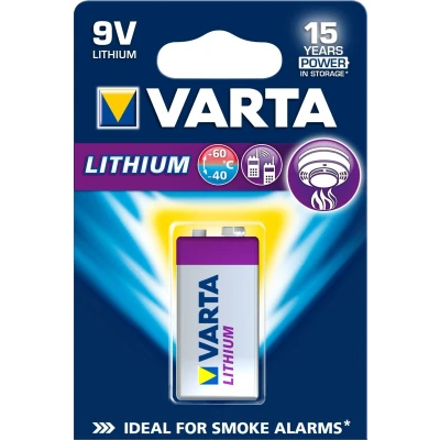 Afbeelding van Varta Lithium 9v smoke detector 6lr61 6122301401