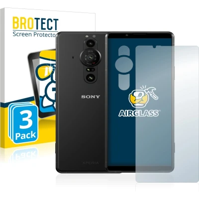 Afbeelding van BROTECT Screenprotector voor Sony Xperia Pro I (Voor+Camera) Folie Beschermfolie Beschermglas transparant (3 Stuks)