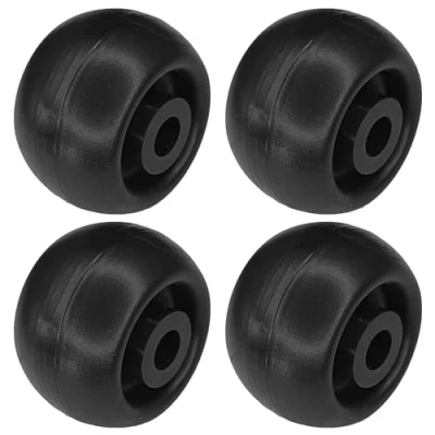 Afbeelding van cyclingcolors Set van 4 kunststof wielen 40 mm zwart voor meubels, bed, schuifdeur, deur, lade, kast