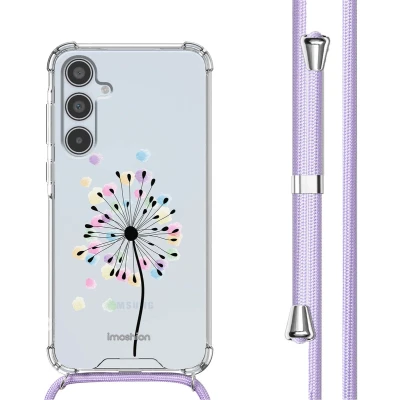 Afbeelding van iMoshion Hoesje Geschikt voor Samsung Galaxy A35 met Koord Design Meerkleurig / Sandstone Dandelion