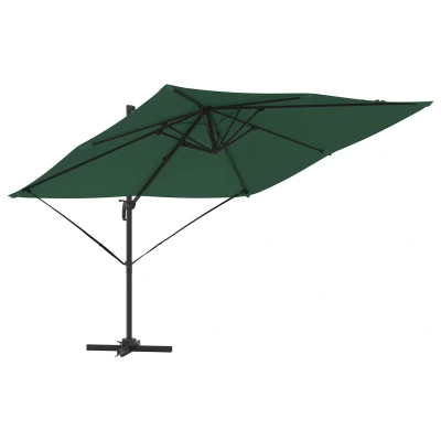 Afbeelding van vidaXL Vrijdragende Roma Parasol Groen 286x285x265 cm Aluminium