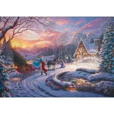 Afbeelding van Schmidt Spiele 58035 Disney Assepoester Bringing Home for Christmas Puzzel 1000 stukjes