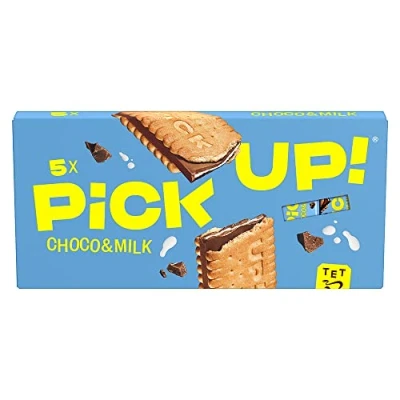 Afbeelding van PiCK UP ChocoundMilk Koekjesrepen met melkchocolade en melkcrème, 5 stuks (5 x 28 g)