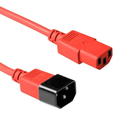 Afbeelding van ACT AK5104 Stroomkabel 230V C13/C14 Rood 60 cm