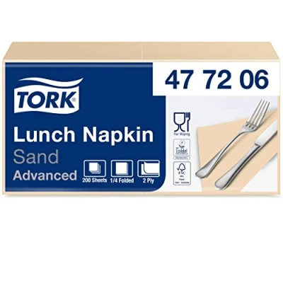 Afbeelding van Tork Lunch Servetten Zand 10 x 200 stuks