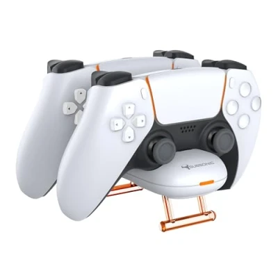 Afbeelding van Oplader voor PS5 controller, compact laadstation met USB C kabel Dualsense controller