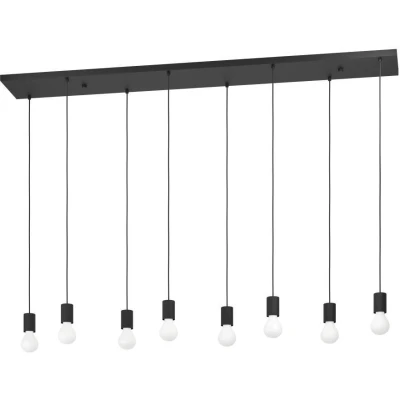 Afbeelding van EGLO Nogalte hanglamp 8 lichts E27 160 cm Rechthoek Zwart