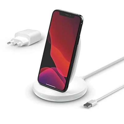 Image de Chargeur sans fil à induction 15 Watts Belkin Stand Blanc